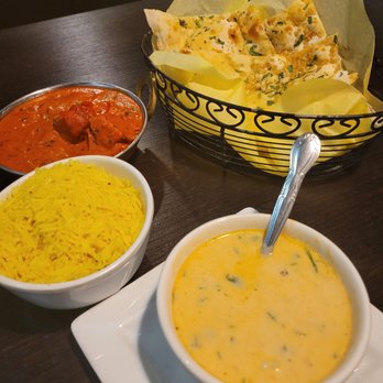 Shivas Bar & Grill - Lobster bisque, masala and garlic naan. - Indian Near Me - Dallas, Texas