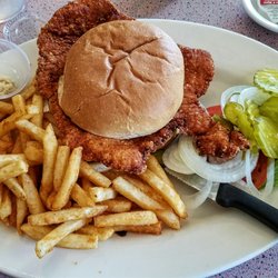 Lone Jack Family Cafe - Giant Pork Tenderloin Sandwich