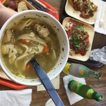 Stocks & Bondy - Chicken noodle soup. If the container is cool to the touch ask them to nuke it I guess. - Specialty Food Near Me - Dallas, Texas Stocks & Bondy - Chicken noodle soup. If the container is cool to the touch ask them to nuke it I guess. - Specialty Food Near Me - Dallas, Texas