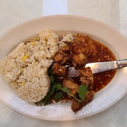 My Thai Cafe & Sushi Bar - West Side - Spicy Chicken Lunch Portion.