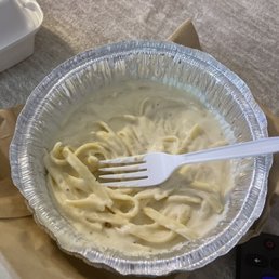 Fettuccine Pasta... almost gone.. forgot to take a picture before I ate it... oops! Love it!