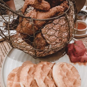 Yardbird - Gluten free CHICKEN 'N' WATERMELON 'N' WAFFLES - Southern Near Me - Las Vegas, Nevada Yardbird - Gluten free CHICKEN 'N' WATERMELON 'N' WAFFLES - Southern Near Me - Las Vegas, Nevada