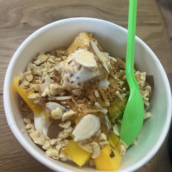 Aloha Yogurt - Frozen Tart Yogurt with mango n almonds - Ice Cream & Frozen Yogurt Near Me - Tempe, Arizona