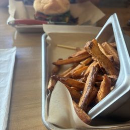 crunch burger and fries