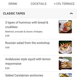 Online menu Online menu