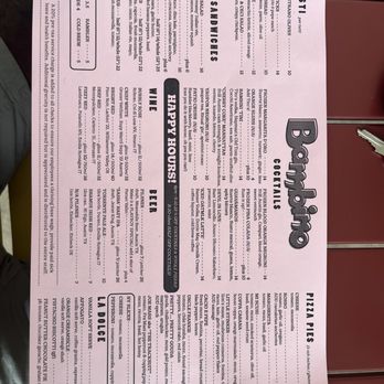 Bambino - Menu Side B - Pizza Near Me - Austin, Texas Bambino - Menu Side B - Pizza Near Me - Austin, Texas