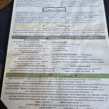 Oasis Restaurant  - Menu - Afghan Near Me - Pleasanton, California