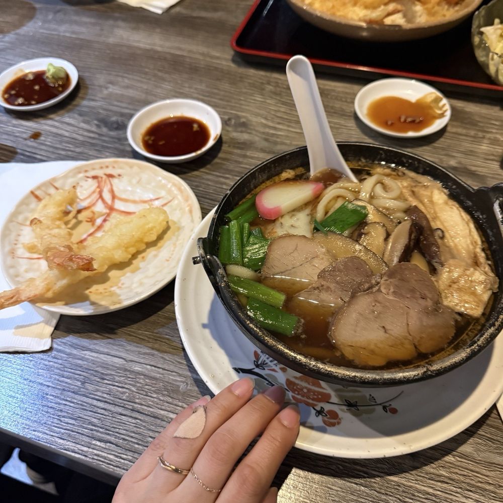Nabeyaki Soup Noodle with char siu. Super tiny bowl Nabeyaki Soup Noodle with char siu. Super tiny bowl