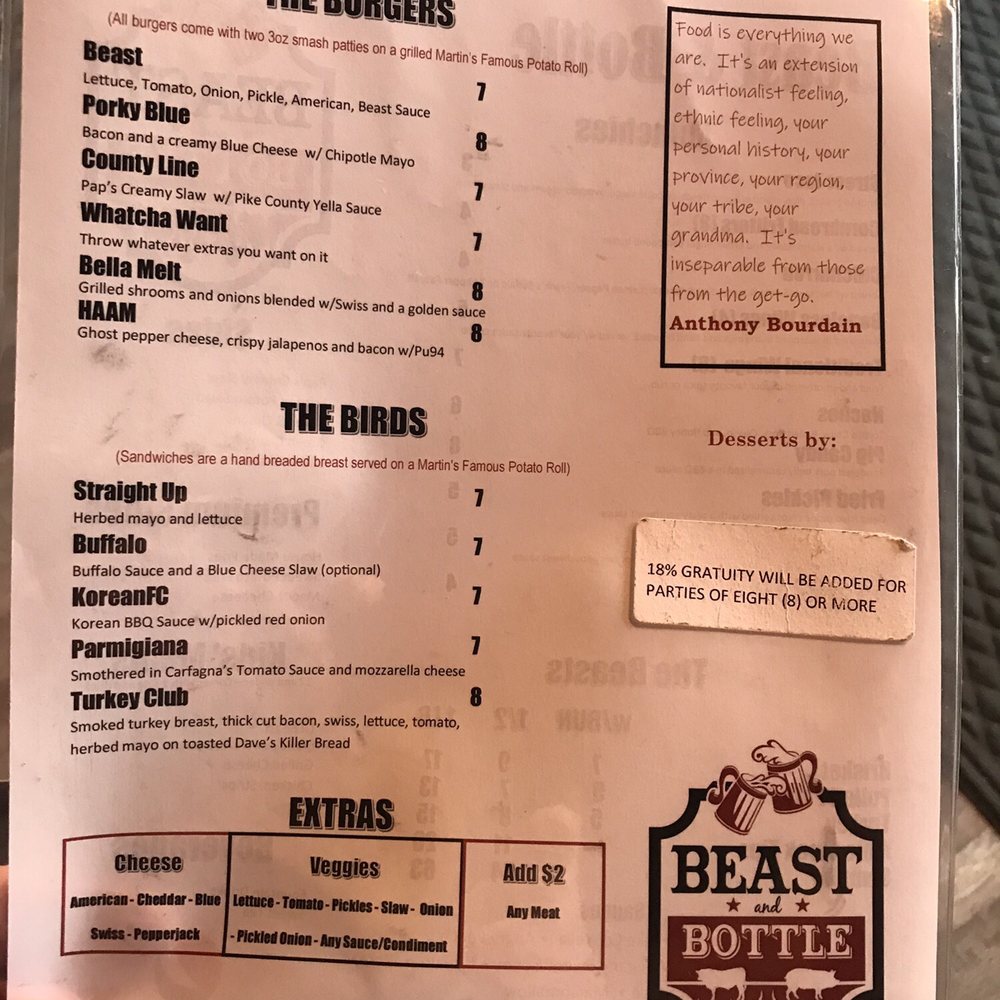 Beast And Bottle - Menu - Barbeque Near Me - Waverly, Ohio Beast And Bottle - Menu - Barbeque Near Me - Waverly, Ohio