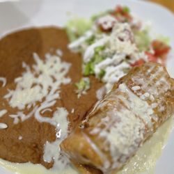 Tonas Margarita Bar - Classic Chimi with Birria, beans only