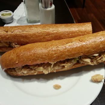 La Flauta - Anchovies, tuna, peppers, and olives mini baguette (€3.90 for half-size, €4.90 for full). This is the full (plate is small) - Spanish Near Me - Barcelona, B La Flauta - Anchovies, tuna, peppers, and olives mini baguette (€3.90 for half-size, €4.90 for full). This is the full (plate is small) - Spanish Near Me - Barcelona, B