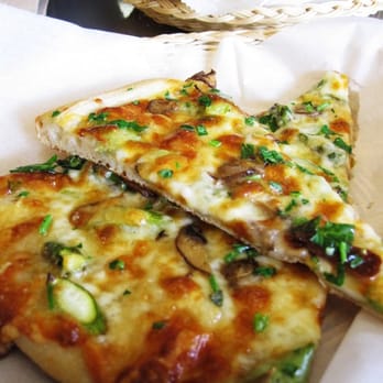 Cheese Board Pizza - Asparagus and Shiitake with Montalban and Mozarella Cheeses with fresh herbs and lemon zest. DELIGHTFUL! - Pizza Near Me - Berkeley, California