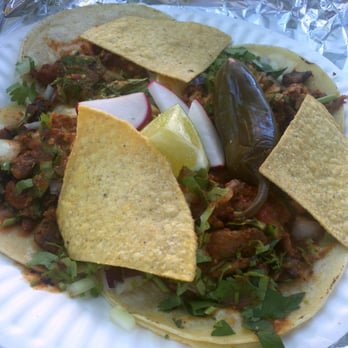 El Ojo De Agua - The size of the tacos against a standard tortilla chip. - Food Trucks Near Me - San Francisco, California El Ojo De Agua - The size of the tacos against a standard tortilla chip. - Food Trucks Near Me - San Francisco, California