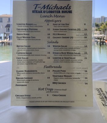 Menu photo 8 T Michaels Naples, FL