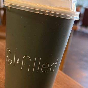 Fulfilled Coffee Lab - Maple cinnamon latte to go - Coffee Roasteries Near Me - Owasso, Oklahoma