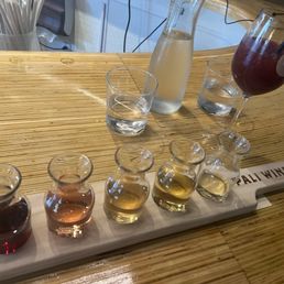 Wine flight and sangria. Wine flight and sangria.