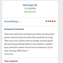 Quality Movers For You - Another satisfied customer!