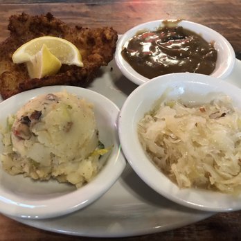 Schilo's - Pork schnitzel, potato salad, sauerkraut and gravy - Delis Near Me - San Antonio, Texas