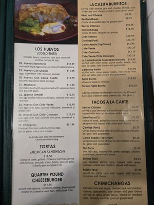 Menu photo 5 La Casita Cafe Hesperia, CA