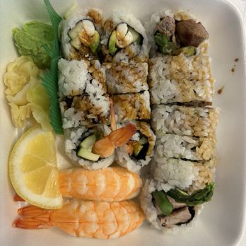 Yori sushi - Beef Teriyaki Roll, California Shrimp Roll, Cooked Shrimp (ebi) - Japanese Near Me - Novi, Michigan Yori sushi - Beef Teriyaki Roll, California Shrimp Roll, Cooked Shrimp (ebi) - Japanese Near Me - Novi, Michigan