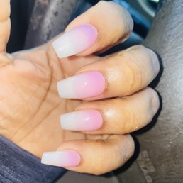 Ombré pink and white