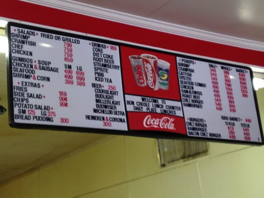 Menu photo 8 Bon Creole Lunch Counter New Iberia, LA Menu photo 8 Bon Creole Lunch Counter New Iberia, LA