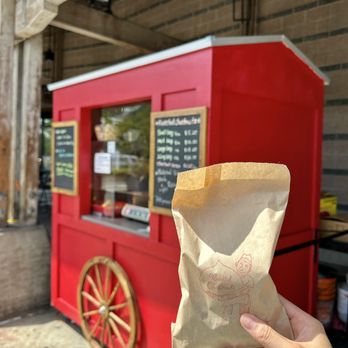 Seattle Chestnuts - The roaster's cute red cart - Specialty Food Near Me - Seattle, Washington Seattle Chestnuts - The roaster's cute red cart - Specialty Food Near Me - Seattle, Washington
