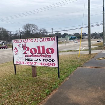 El Pollo Cachuchon - a sign for a mexican food restaurant - Mexican Near Me - Longview, Texas