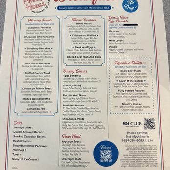 Pancake House - Menu - Breakfast & Brunch Near Me - Mackinac Island, Michigan Pancake House - Menu - Breakfast & Brunch Near Me - Mackinac Island, Michigan