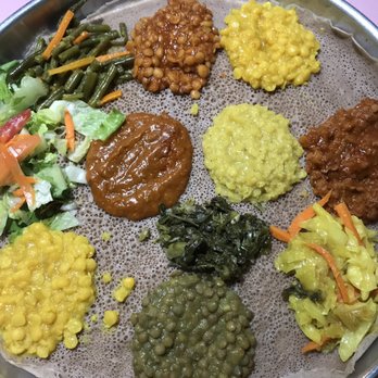 Nile Ethiopian Restaurant - Vegetarian Combo - Ethiopian Near Me - Aurora, Colorado
