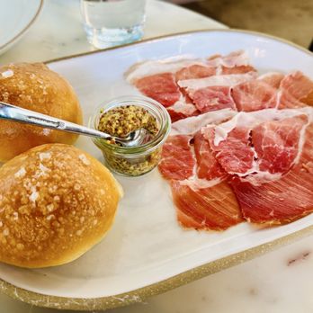 Judith - Rolls, ground mustard and prosciutto - Salad Near Me - Sewanee, Tennessee Judith - Rolls, ground mustard and prosciutto - Salad Near Me - Sewanee, Tennessee