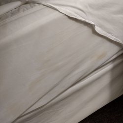 The Viking Motel & Restaurant - Dirty yellow stains on sheets
