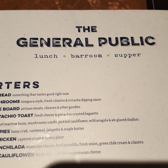 The General Public - New American Near Me - Houston, Texas The General Public - New American Near Me - Houston, Texas