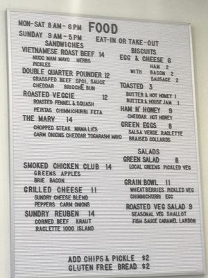 Menu photo 3 Foster Sundry Brooklyn, NY