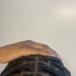 The front of the braids that she refreshed