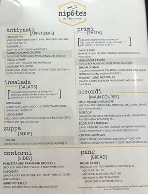 Menu photo 1 Nipote's Italian Kitchen Muskegon, MI Menu photo 1 Nipote's Italian Kitchen Muskegon, MI