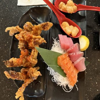 Crazy Tuna - Assorted Sashimi AYCE round 2 for 2 people, soft shell crab and spicy scallop sashimi - Japanese Near Me - Chandler, Arizona Crazy Tuna - Assorted Sashimi AYCE round 2 for 2 people, soft shell crab and spicy scallop sashimi - Japanese Near Me - Chandler, Arizona