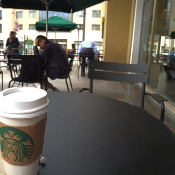 Starbucks - A nice patio seating area by the mall entrance courtyard across the Yard House. - Its interior is cramped, though. June 2015. - Coffee & Tea Near Me - Pasadena, California