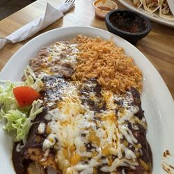 Restaurant Los Amigos - Chicken Mole Enchiladas! Perfection!