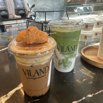 Viland Coffee - Viland Coffee w mini croissant and matcha coconut drink - Coffee & Tea Near Me - Westminster, California Viland Coffee - Viland Coffee w mini croissant and matcha coconut drink - Coffee & Tea Near Me - Westminster, California