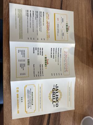Menu photo 1 Jalisco Grill Roseville, CA