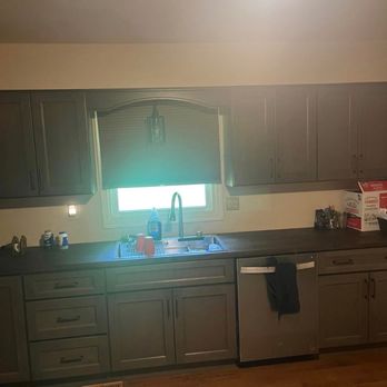 One Stop Remodel - Custom Built Cabinets and Butcher's block countertop, dishwasher and sink as well - General Contractors Near Me One Stop Remodel - Custom Built Cabinets and Butcher's block countertop, dishwasher and sink as well - General Contractors Near Me
