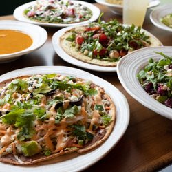 Worldflats - Ridgewood - Three varieties of flats, two salads and a soup.