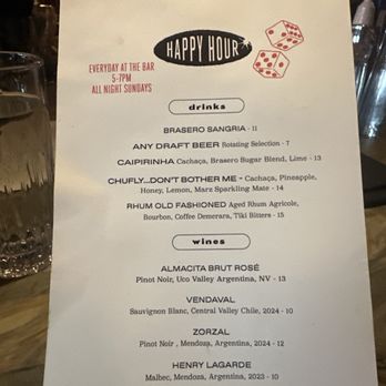 Brasero - HH Drink menu - Latin American Near Me - Chicago, Illinois Brasero - HH Drink menu - Latin American Near Me - Chicago, Illinois