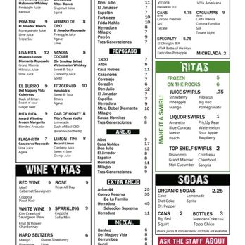 Sanchos - Cocktail menu - Cocktail Bars Near Me - San Antonio, Texas