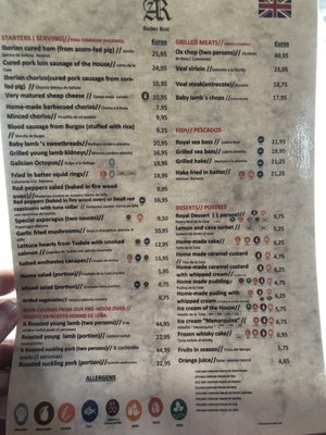 Menu photo 3 Asador Real Madrid, M