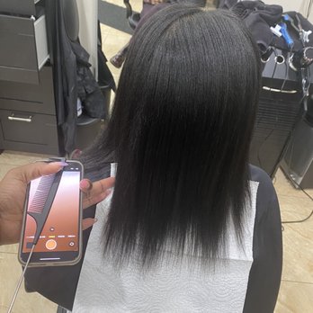 Iconic Kutz - Before: Silk-press with trim Stylist: Aiyana - Men's Hair Salons Near Me - Brooklyn, New York