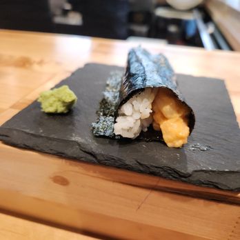 Sugo Hand Roll Bar - Spicy Bay Scallop - Sushi Bars Near Me - Seattle, Washington Sugo Hand Roll Bar - Spicy Bay Scallop - Sushi Bars Near Me - Seattle, Washington