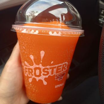 Circle k - New Peach Fuzz Crush Froster. It's bright orange, lol. Usually $2.39 for this small Froster, but I had a voucher to get it for free! - Convenience Stores Near Me - Ottawa, Ontario