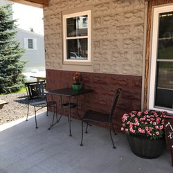 The Rolling Pin Bakery - Small outdoor seating.